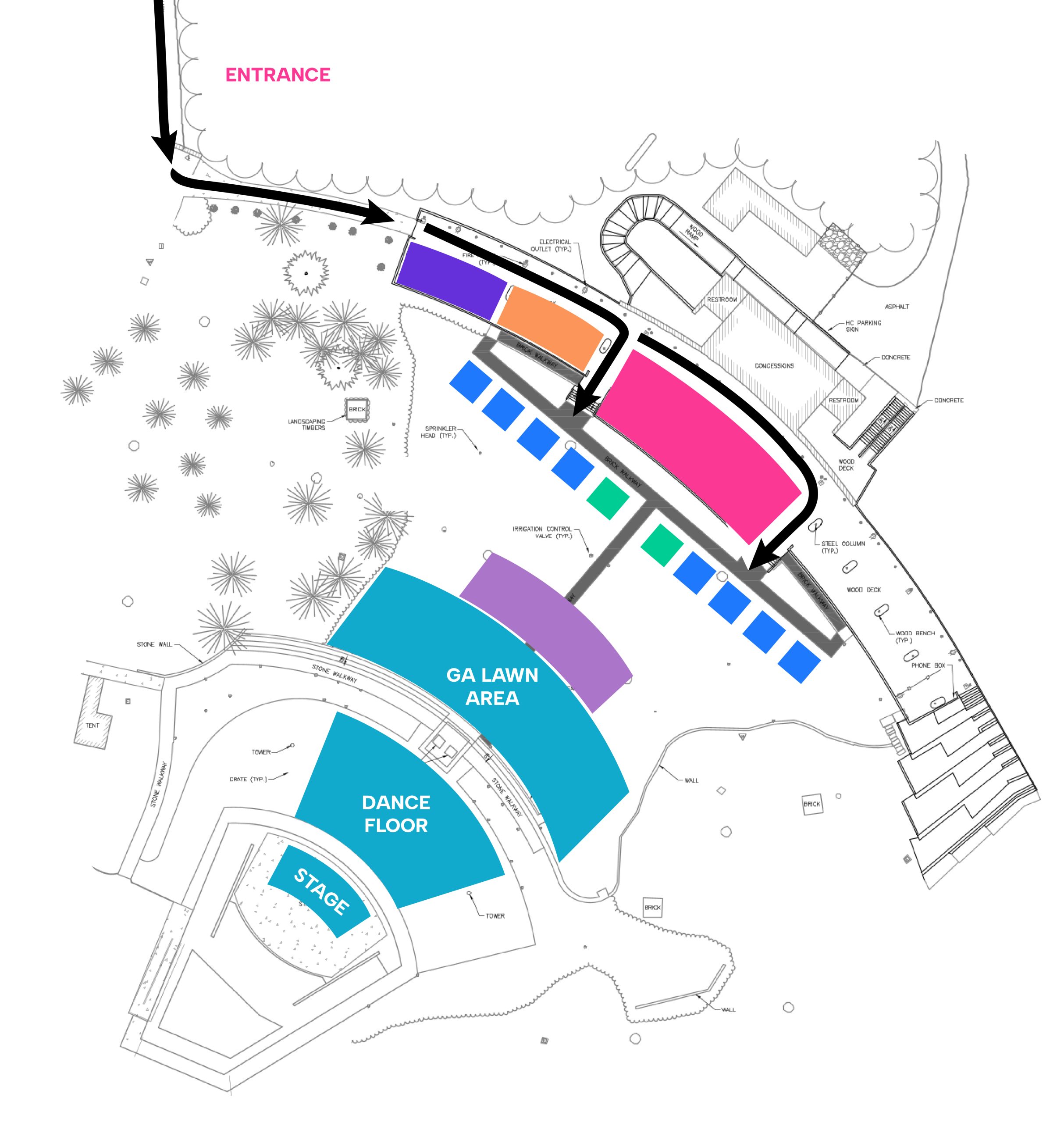 Venue map diagram